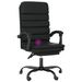 Fauteuil de massage inclinable de bureau Noir Similicuir - Photo n°9