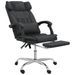 Fauteuil de massage inclinable de bureau Noir Similicuir - Photo n°6