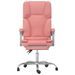 Fauteuil de massage inclinable de bureau Rose Similicuir - Photo n°3