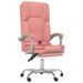 Fauteuil de massage inclinable de bureau Rose Similicuir - Photo n°9