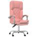 Fauteuil de massage inclinable de bureau Rose Similicuir - Photo n°2