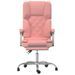 Fauteuil de massage inclinable de bureau Rose Similicuir - Photo n°3