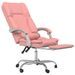 Fauteuil de massage inclinable de bureau Rose Similicuir - Photo n°6