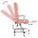 Fauteuil de massage inclinable de bureau Rose Similicuir - Photo n°8