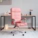 Fauteuil de massage inclinable de bureau Rose Similicuir - Photo n°1