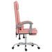 Fauteuil de massage inclinable de bureau Rose Similicuir - Photo n°4