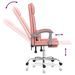 Fauteuil de massage inclinable de bureau Rose Similicuir - Photo n°9