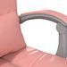 Fauteuil de massage inclinable de bureau Rose Similicuir - Photo n°11