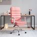 Fauteuil de massage inclinable de bureau Rose Similicuir - Photo n°1