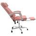 Fauteuil de massage inclinable de bureau Rose Similicuir - Photo n°7