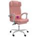 Fauteuil de massage inclinable de bureau Rose Similicuir - Photo n°9