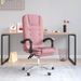 Fauteuil de massage inclinable de bureau Rose Velours - Photo n°1