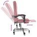 Fauteuil de massage inclinable de bureau Rose Velours - Photo n°6