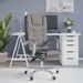 Fauteuil de massage inclinable de bureau Taupe Tissu - Photo n°1