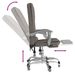 Fauteuil de massage inclinable de bureau Taupe Tissu - Photo n°8