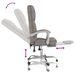 Fauteuil de massage inclinable de bureau Taupe Tissu - Photo n°8