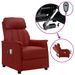 Fauteuil de massage inclinable électrique Bordeaux Similicuir - Photo n°1