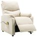 Fauteuil de massage inclinable électrique Crème Tissu 10 - Photo n°5