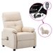 Fauteuil de massage inclinable électrique Crème Tissu 8 - Photo n°1