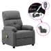 Fauteuil de massage inclinable électrique Gris clair Tissu 6 - Photo n°1