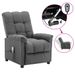 Fauteuil de massage inclinable électrique Gris clair Tissu 3 - Photo n°1