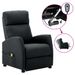 Fauteuil de massage inclinable électrique Gris foncé Tissu 4 - Photo n°1