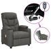 Fauteuil de massage inclinable électrique Gris foncé Tissu 3 - Photo n°1