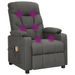 Fauteuil de massage inclinable électrique Gris foncé Tissu 3 - Photo n°8