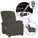Fauteuil de massage inclinable électrique Gris foncé Velours - Photo n°1