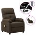 Fauteuil de massage inclinable électrique Marron Tissu 8 - Photo n°1