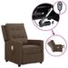 Fauteuil de massage inclinable électrique Marron Tissu 3 - Photo n°1