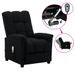 Fauteuil de massage inclinable électrique Noir Tissu 12 - Photo n°1