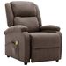 Fauteuil de massage inclinable électrique Taupe Tissu 2 - Photo n°1