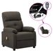 Fauteuil de massage inclinable électrique Taupe Tissu 9 - Photo n°1