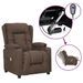 Fauteuil de massage inclinable électrique Taupe Tissu 4 - Photo n°1