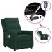 Fauteuil de massage inclinable électrique Vert foncé Tissu 4 - Photo n°1