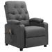 Fauteuil de massage inclinable Gris clair Tissu 21 - Photo n°1