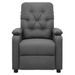 Fauteuil de massage inclinable Gris clair Tissu 21 - Photo n°3