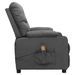 Fauteuil de massage inclinable Gris clair Tissu 21 - Photo n°4