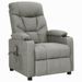 Fauteuil de massage inclinable Gris clair Tissu 22 - Photo n°1