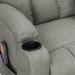 Fauteuil de massage inclinable Gris clair Tissu 22 - Photo n°2