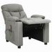 Fauteuil de massage inclinable Gris clair Tissu 22 - Photo n°6