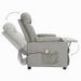 Fauteuil de massage inclinable Gris clair Tissu 22 - Photo n°7