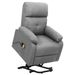 Fauteuil de massage inclinable Gris clair Tissu 18 - Photo n°1