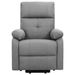 Fauteuil de massage inclinable Gris clair Tissu 18 - Photo n°4