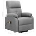 Fauteuil de massage inclinable Gris clair Tissu 18 - Photo n°8