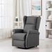 Fauteuil de massage inclinable Gris clair Tissu 10 - Photo n°2