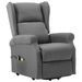 Fauteuil de massage inclinable Gris clair Tissu 10 - Photo n°3