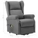 Fauteuil de massage inclinable Gris clair Tissu 10 - Photo n°9