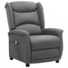 Fauteuil de massage inclinable Gris clair Tissu 7 - Photo n°1
